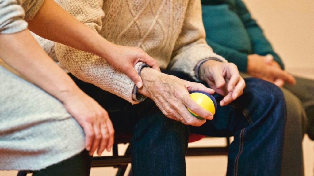 Family members with dementia patient