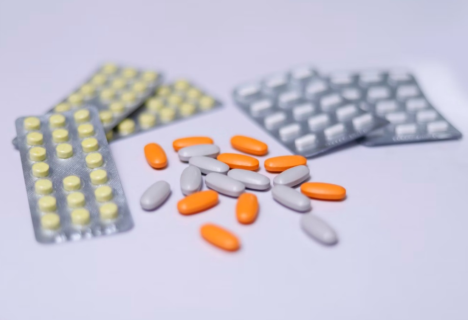 A close up on medication pills