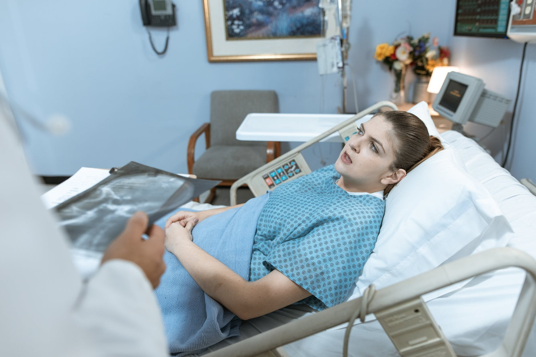 patient in a hospital