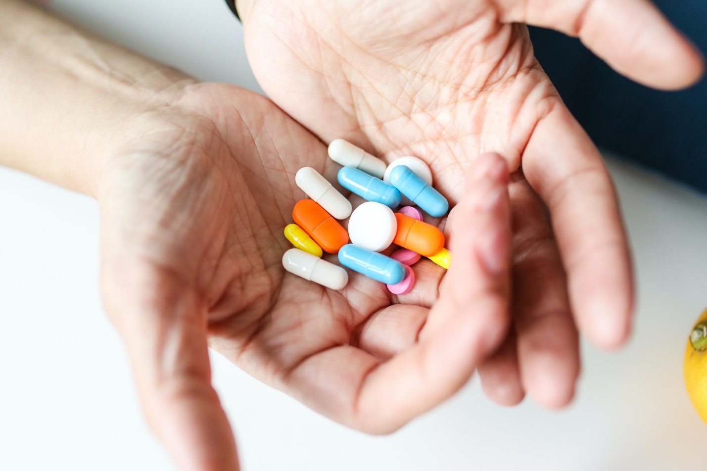 a person holding medicines