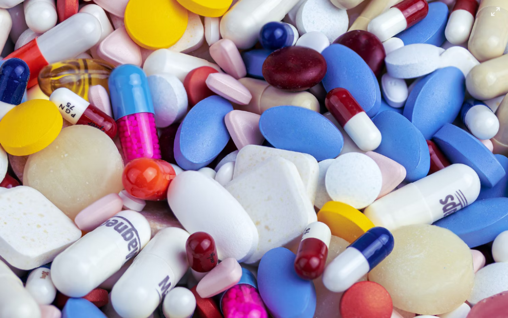 an assortment of medicines