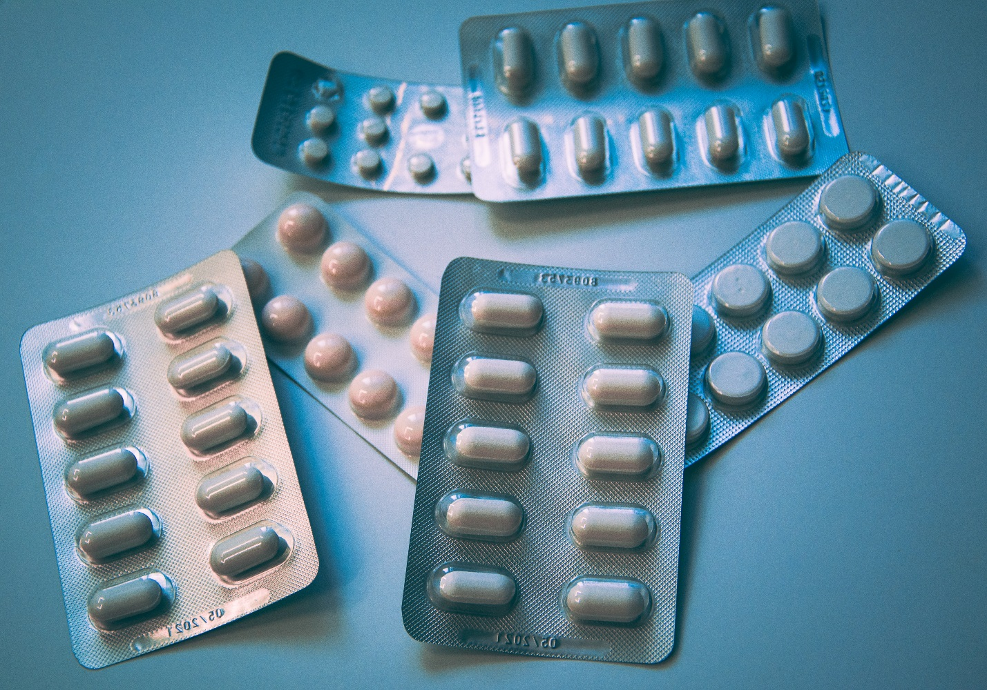 medicines on a table