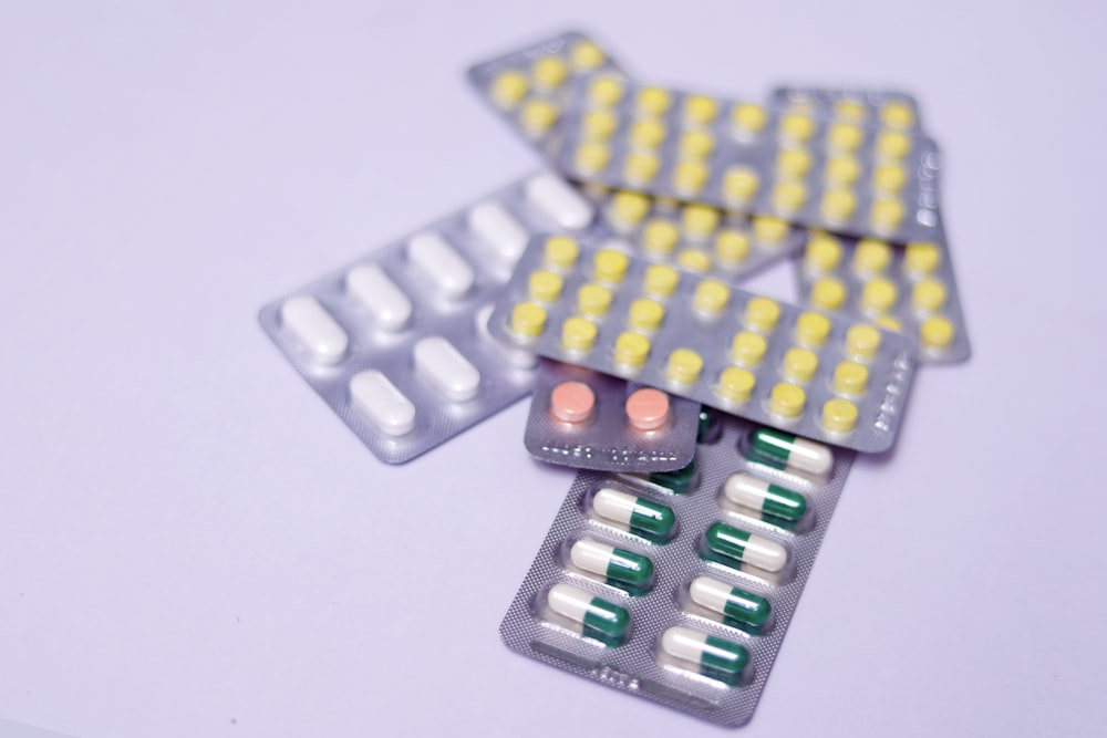 n image of several pill packets  